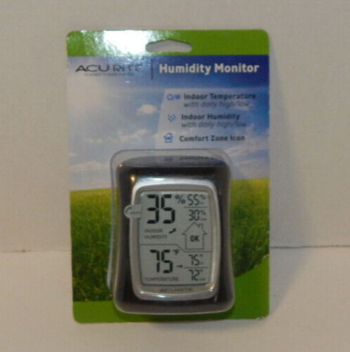 Acurite Wireless Indoor Humidity Temperature Monitor 3.5 Inches With Magnet New
