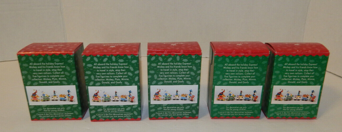 Disney Mickey Mouse Chrstmas Express Miniatures Hallmark 1998 Figurines Complete