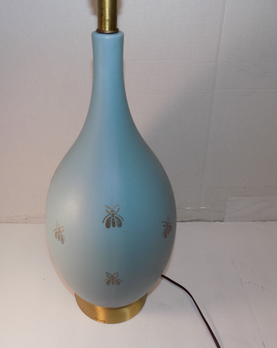 Vintage Ceramic Lamp Works No Shade 32"