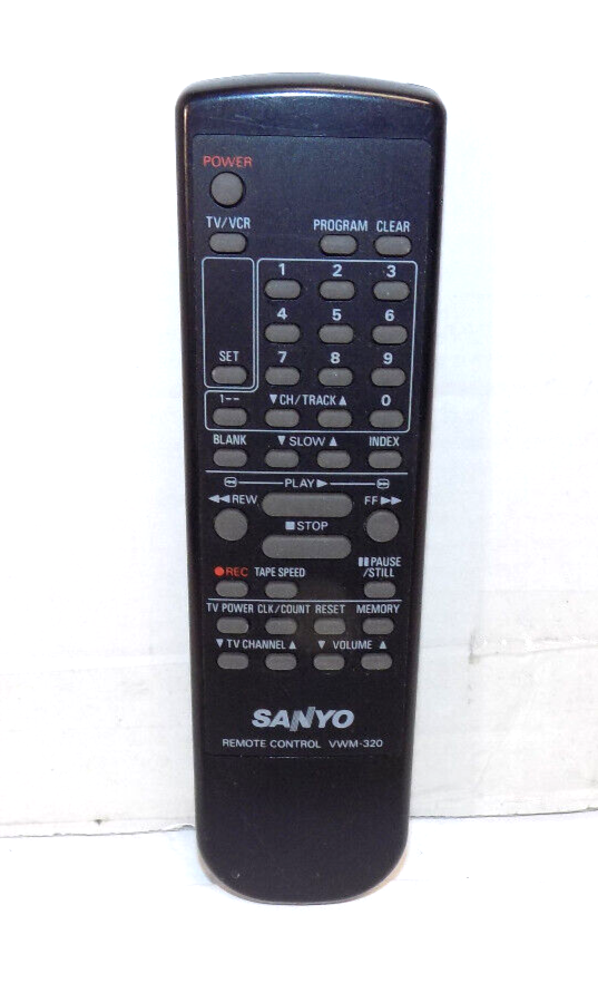 Sanyo VWM-320 VCR Remote Control for VWM320 VWM350 VWM620 IR Tested