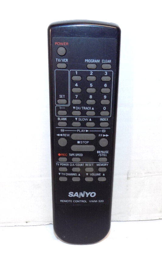 Sanyo VWM-320 VCR Remote Control for VWM320 VWM350 VWM620 IR Tested