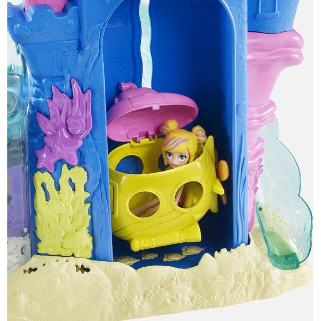 Polly Pocket Splashin' Fun Mermaid Pack Water Tank, Submarine, Boat Two 3" Dolls