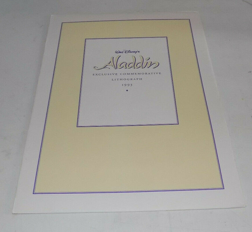 Disney's Aladdin Exclusive Commemorative Lithograph 1993