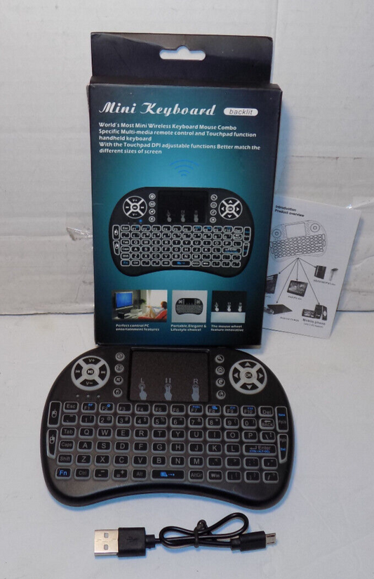 Backlit Mini Keyboard 2.4GHz Portable Wireless Keyboard With Touchpad
