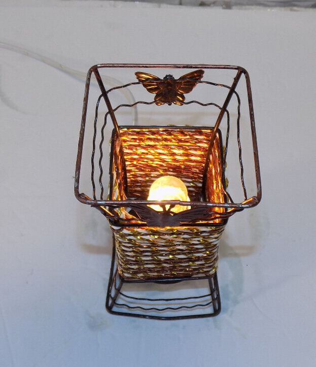 Metal Butterfly Lamp Dimmable Night Light Corded