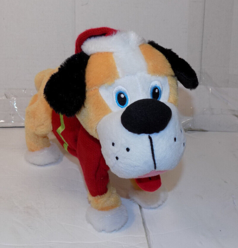 Gemmy Jumping Plush Animated Christmas Puppy Dog Jingle Bells