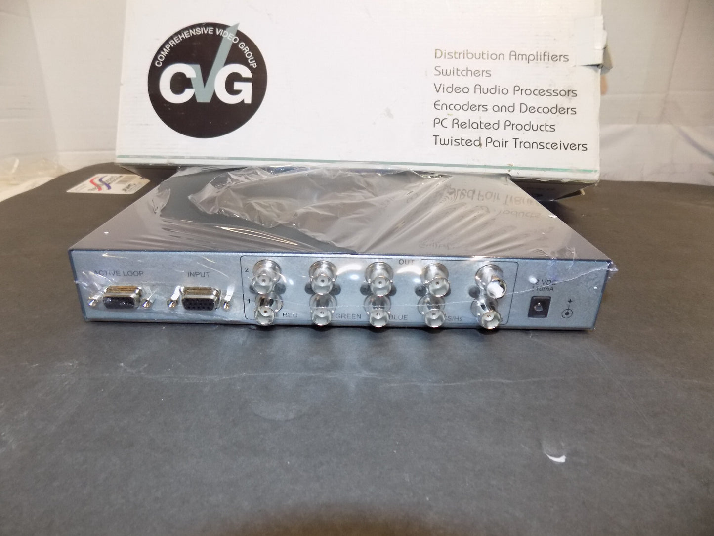 XGA Line Amp/Converter  cvg-vr5cl Video Line Amplifier New Missing 12v AC Adapte