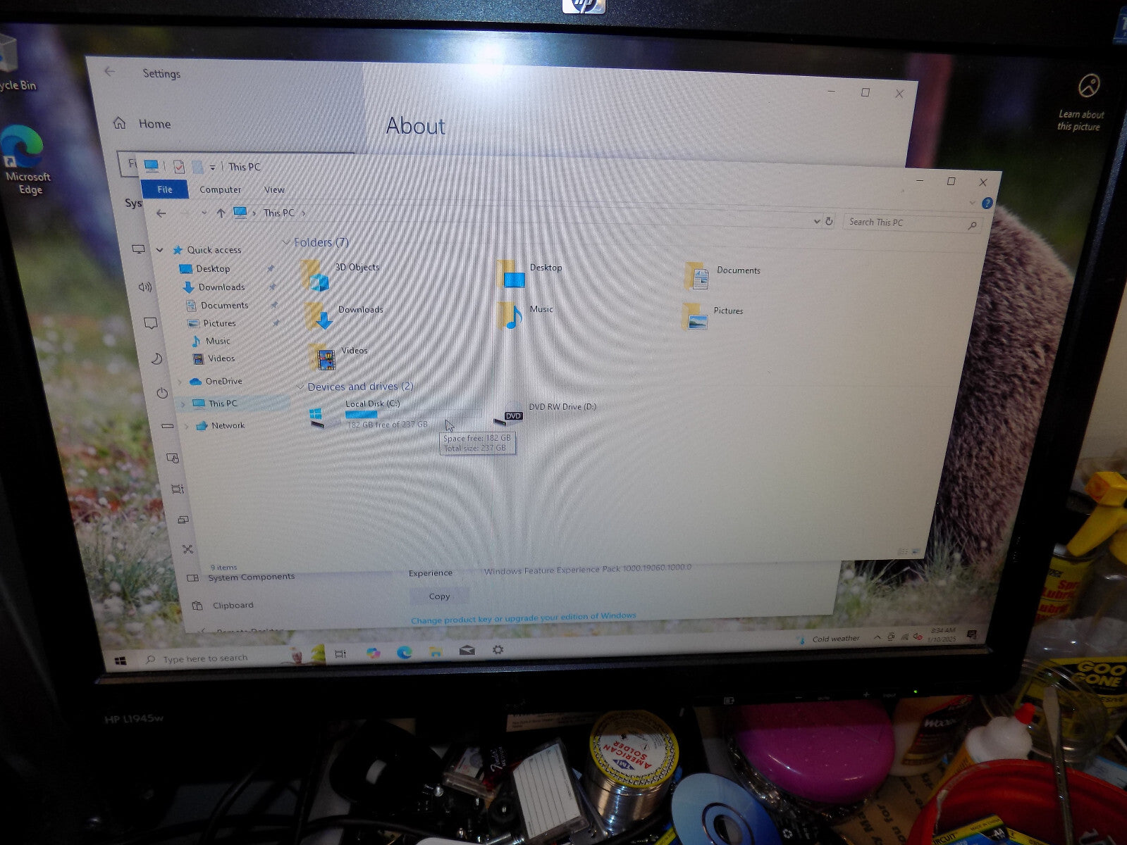 HP Compaq CQ5700Y Desktop PC AMD Athlon II 170U 8 GB RAM 250 GB HDD Win 10