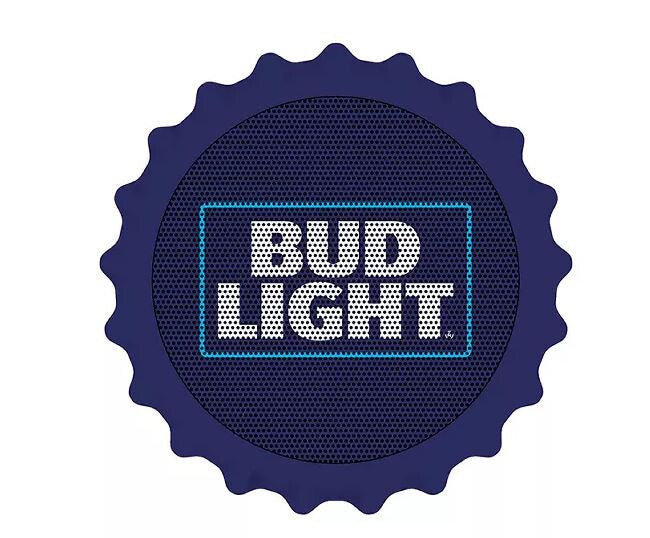10" Bud Light Bluetooth Bottle Cap Speaker with Color Changing Lights Crown New