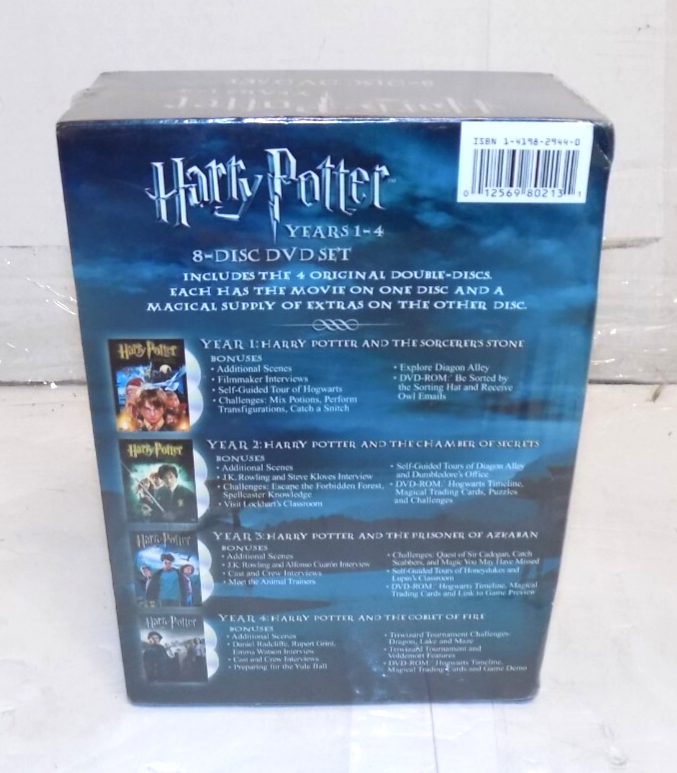 Harry Potter Years 1-4 DVD 2006 8-Disc Set Wide Screen Sealed