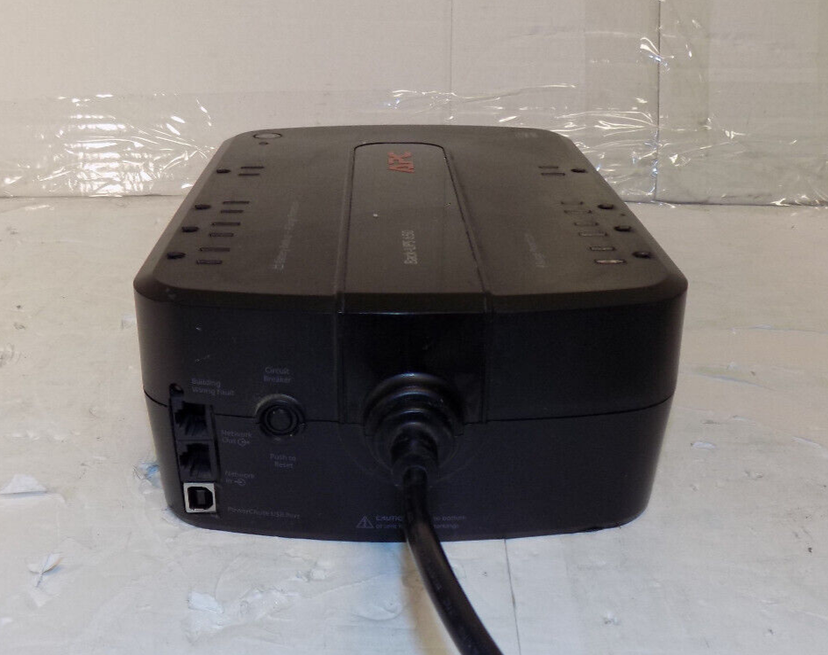 APC Back UPS Model BE650G1 Battery Backup Surge Protect 8-Outlet 390W No Battery