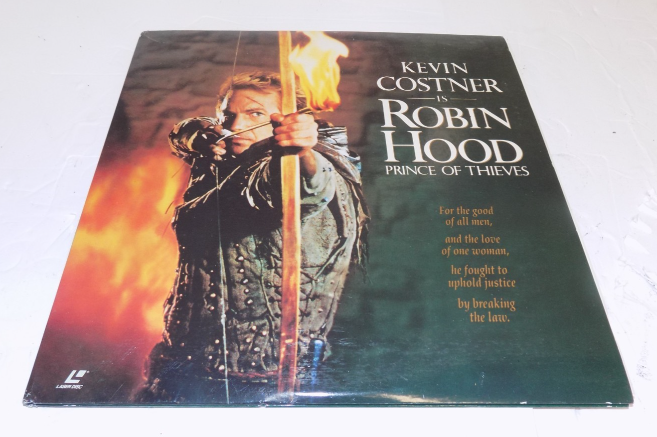 Robin Hood Prince of Thieves LaserDisc LD Movie Kevin Costner Morgan Freeman