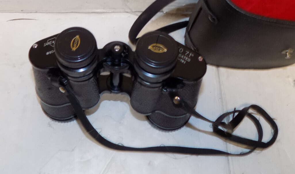 Vintage Sans & Streiffe #804 Mariner Binoculars  7 X 50 With Case