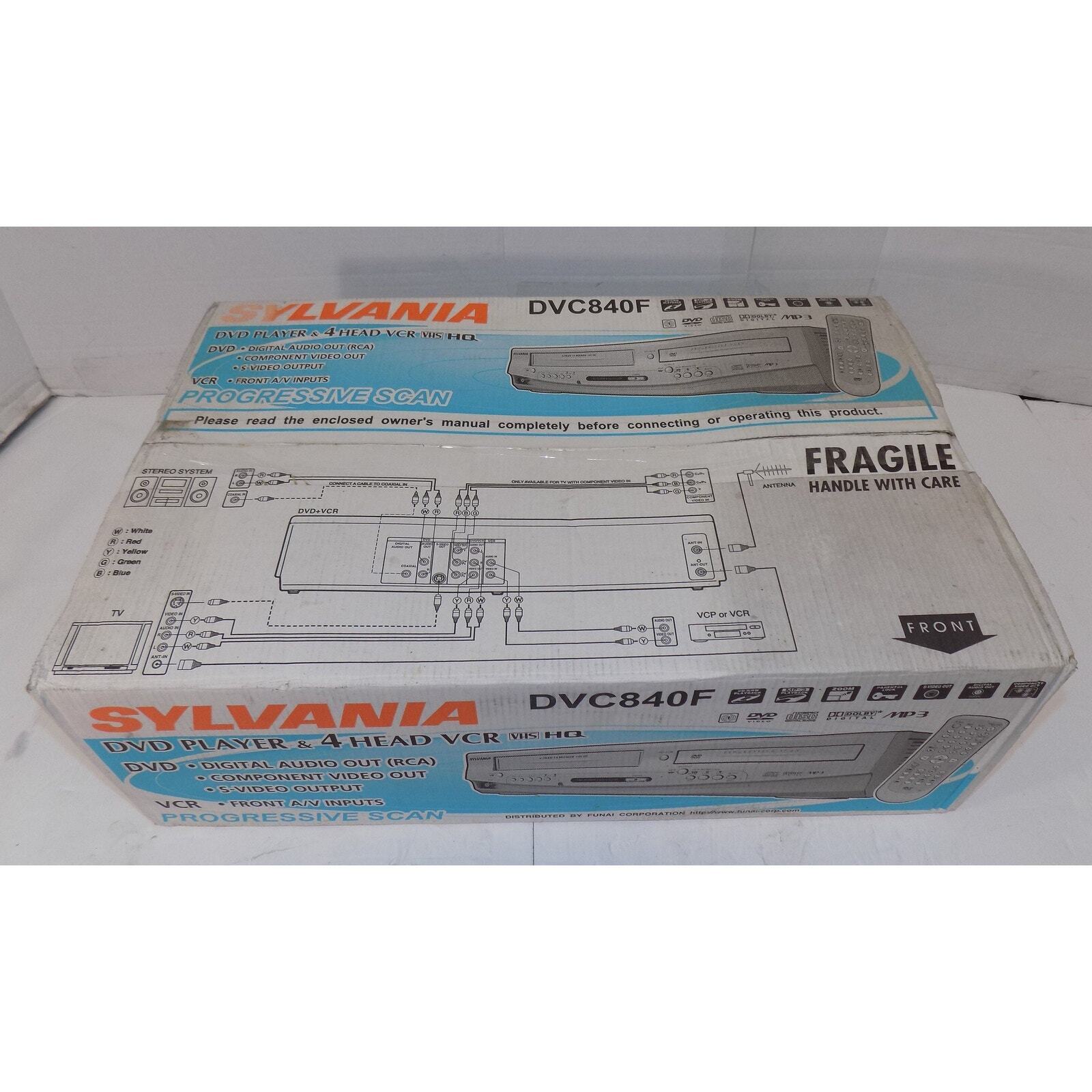 New Sylvania Dvc840F DVD VCR Combo HDMI Adapter Included