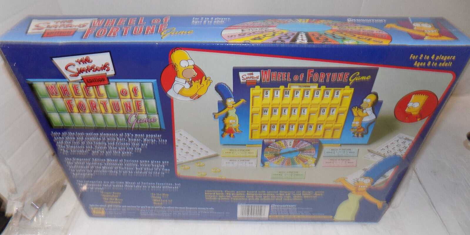 Sealed Wheel Of Fortune Board Game The Simpsons Edition 2004 Pressman