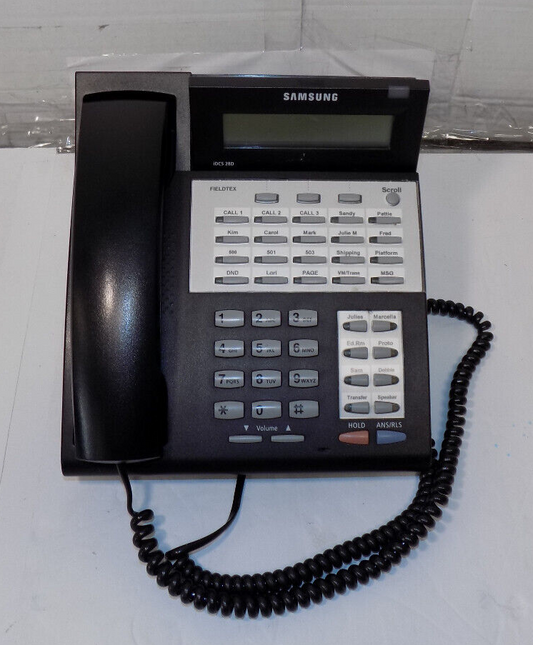 Samsung iDCS 28D Multi-line Telephone 28 Button Charcoal With Base Stand
