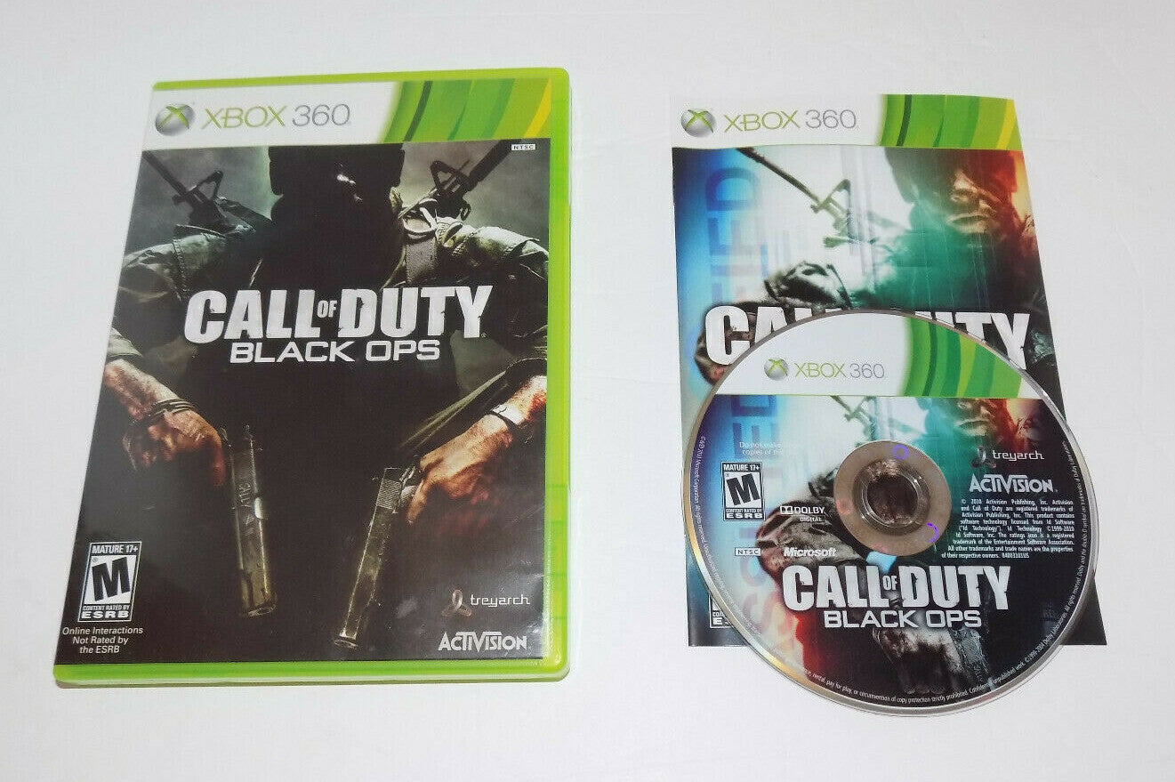 Xbox 360 Call of Duty Black Ops 1 With Manuals 2010