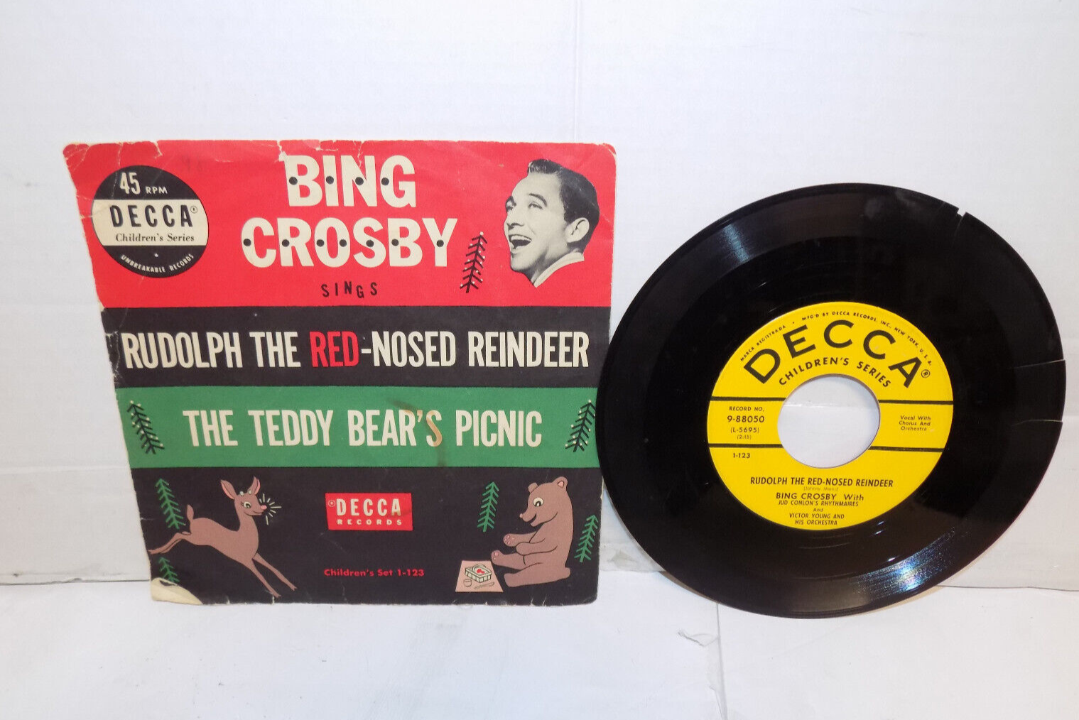Bing Crosby- Rudolph The Red Nosed Reindeer/The Teddy Bear's, Decca Records.