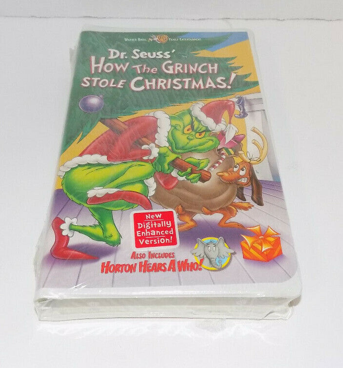 Sealed Dr. Seuss How The Grinch Stole Christmas! + Horton Hears A Who VHS Tape
