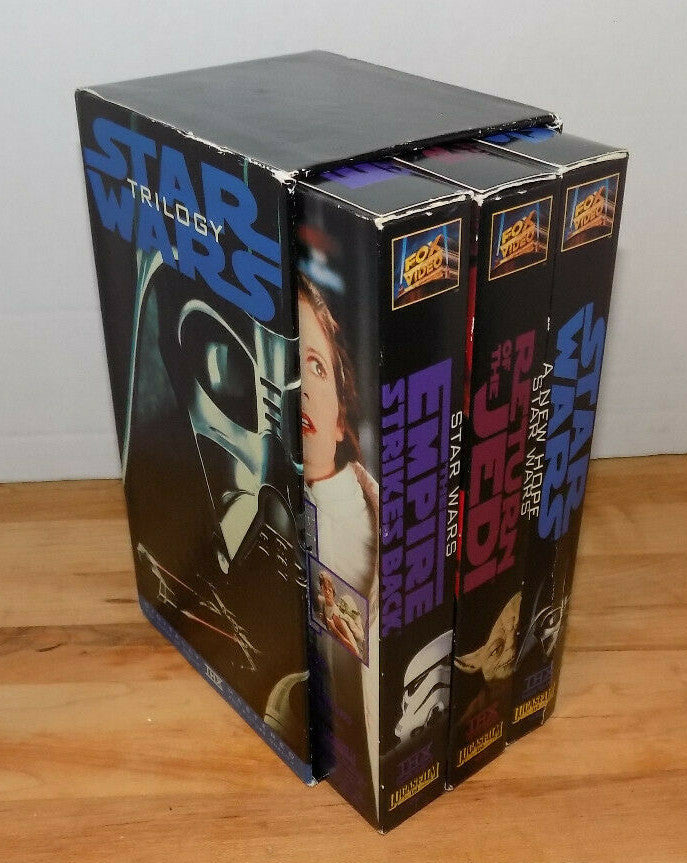 Star Wars Trilogy VHS 3 Tape Box Set 1995 Used