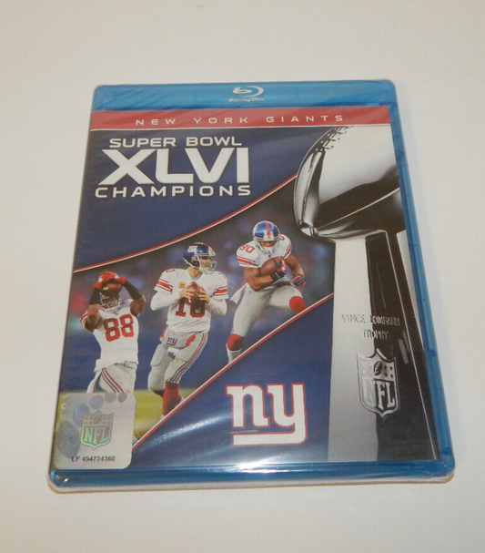 NFL SUPER BOWL XLVI CHAMPIONS 2011 New York Giants Blu-ray Disc Sealed