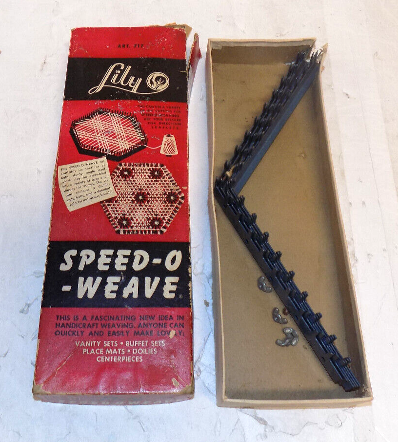 Vintage Lily Speed-O-Weave Loom Kit Frame Hexagon Shape #717