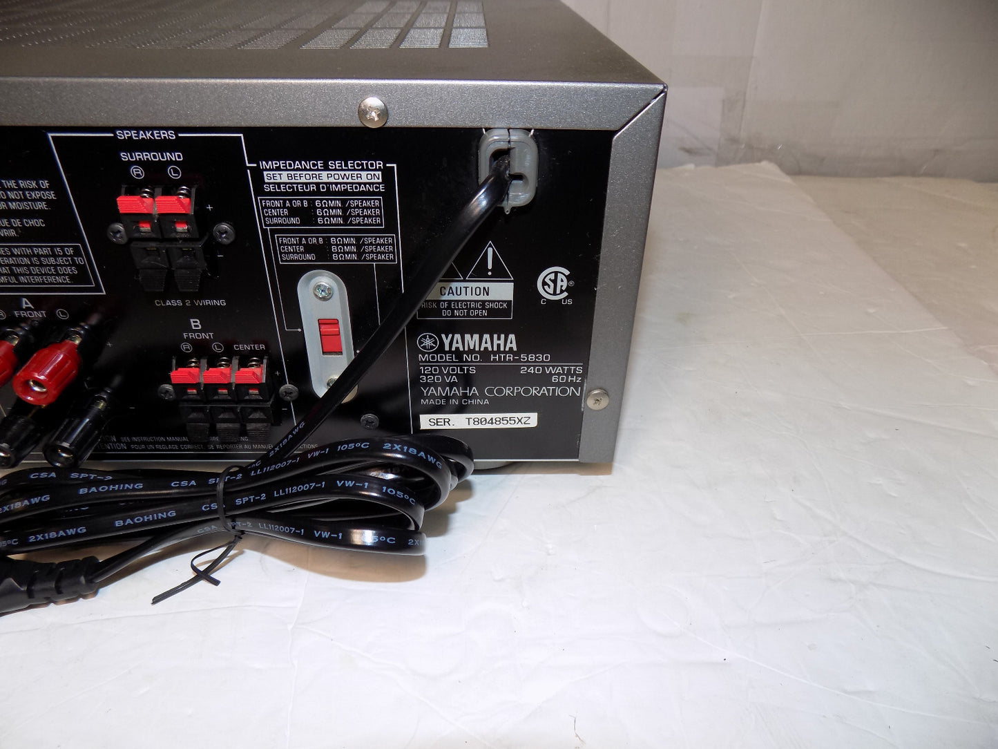 Yamaha HTR-5830 Am Fm Stereo Receiver 5.1 Channel Home Audio  Theater Receiver