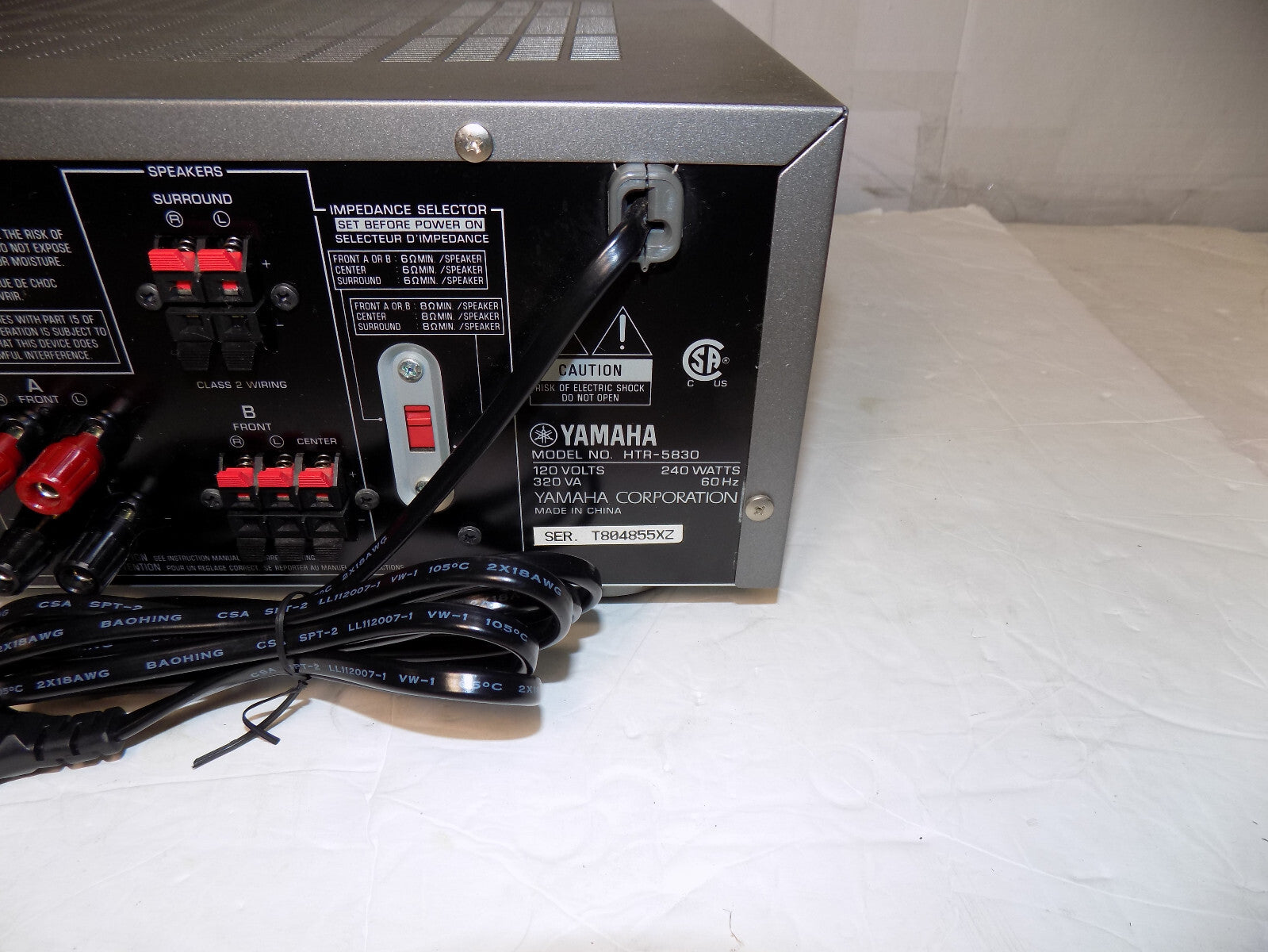 Yamaha HTR-5830 Am Fm Stereo Receiver 5.1 Channel Home Audio  Theater Receiver