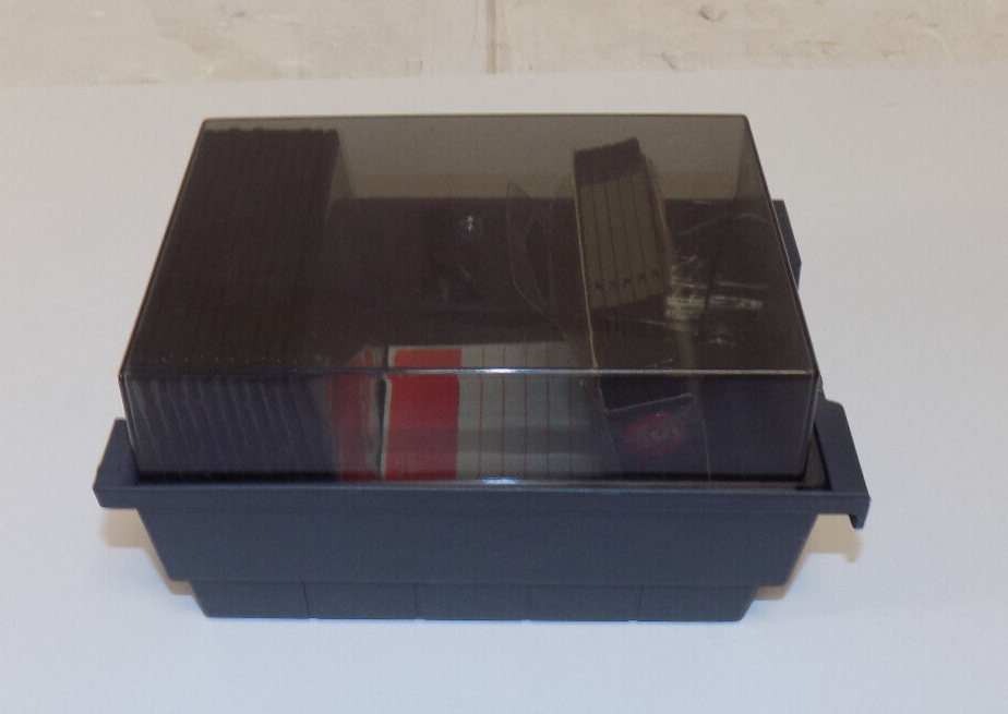 3.5" Floppy Disk Holder Vintage Organizer and 15 Blank Floppy Disks