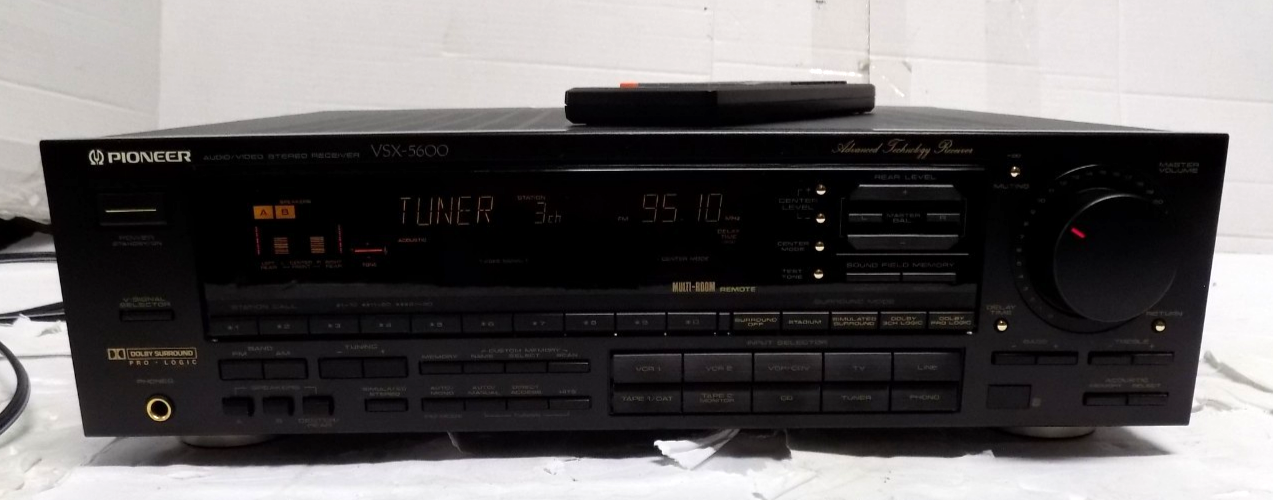 Pioneer VSX-5600 Audio Video Stereo Receiver Dolby Phono Input Bundle