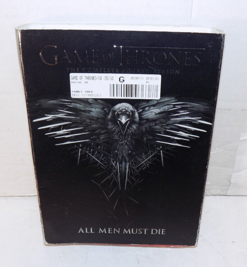 Game Of Thrones The Complete Fourth Season All Men Must Die HBO 2017 DVD 5 Disc