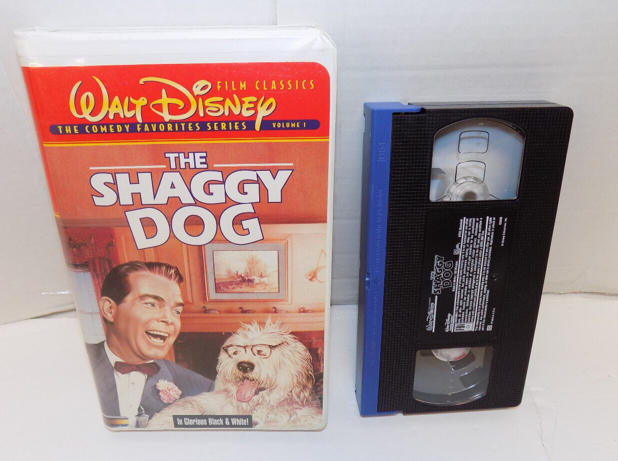Walt Disney The Shaggy Dog VHS Clam Shell Film Classics Comedy Favorites Series