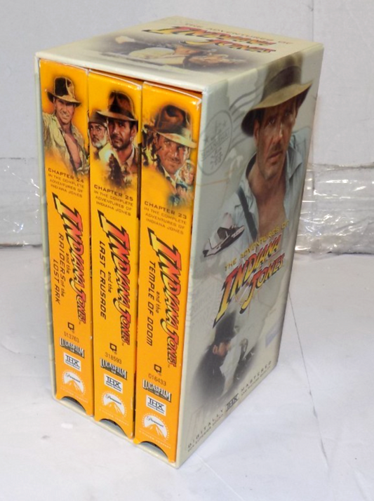 The Adventures of Indiana Jones Trilogy 3 VHS Box Set