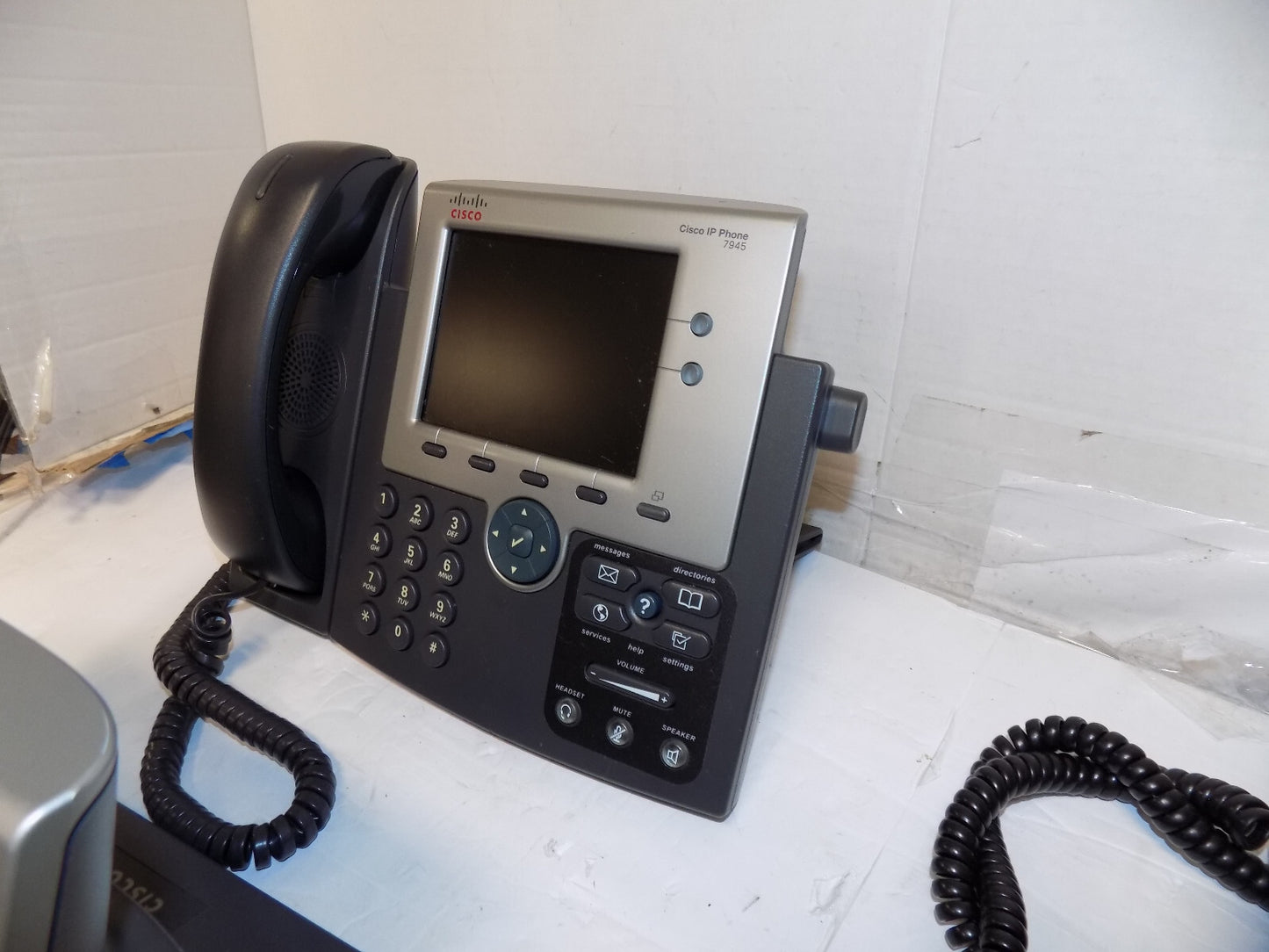 Lot of 4 Cisco Unified IP Phones With Stands & Handsets CP-7945G