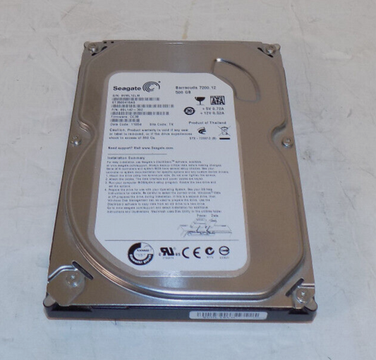 Seagate Barracuda 7200.12 500 GB Internal Hard Drive 3.5" ST3500418AS