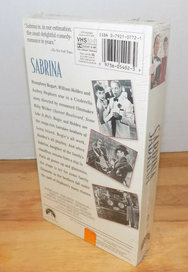Sabrina 1954 Classic Humphrey Bogart Audrey Hepburn 1996 VHS Tape New Sealed