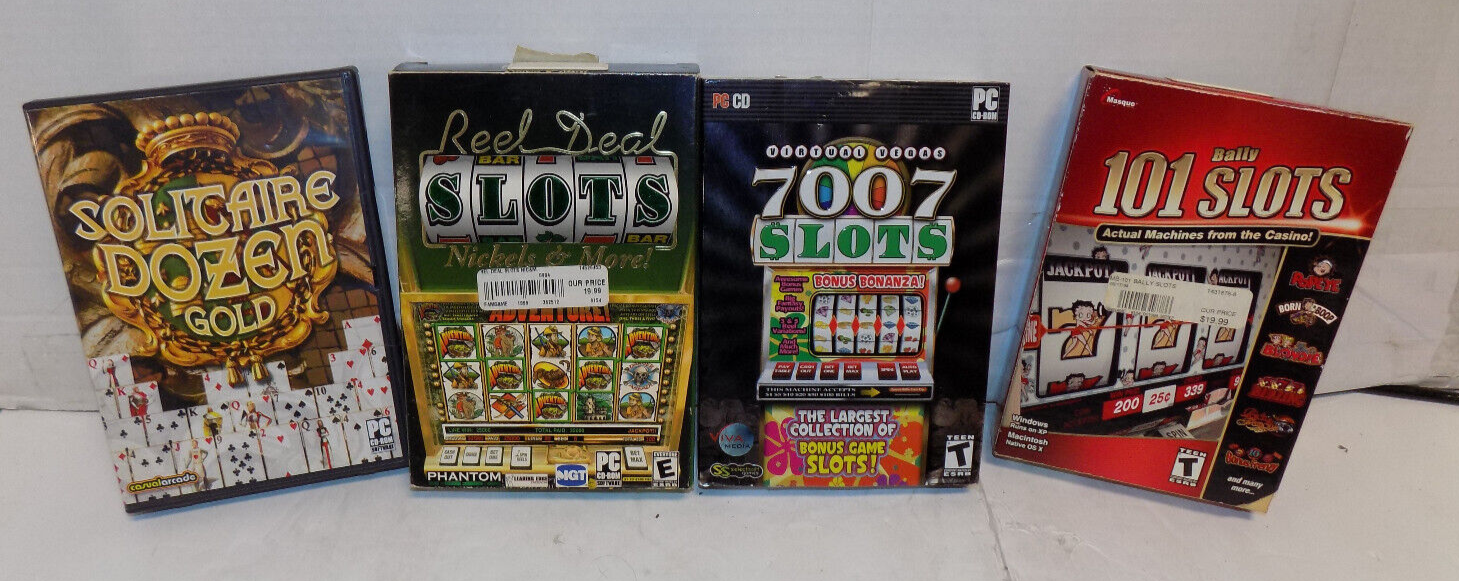 Mixed Lot of 4 Vintage PC Computer Video Slot Machine Games