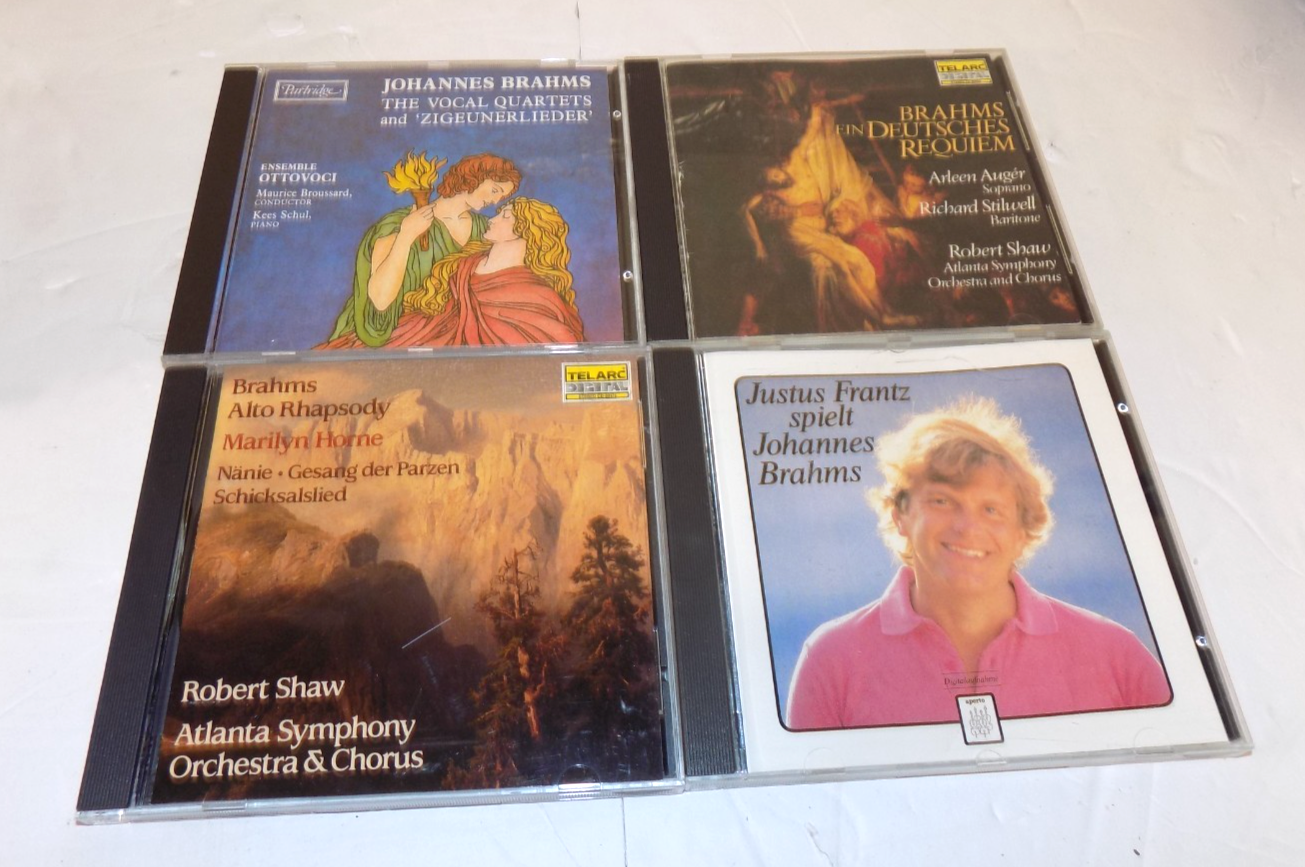 Johannes Brahms 4 CD Lot Alto Rhapsody Vocal Quartets Fin Deutsches Requiem CDs