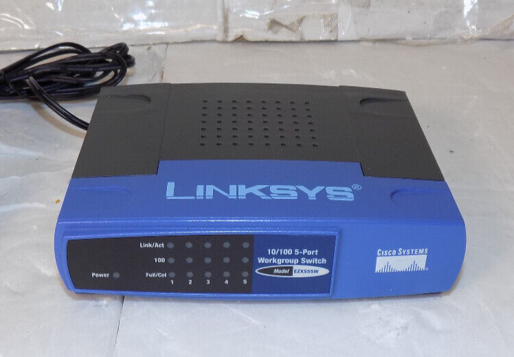 Linksys 10/100 5 Port Workgroup Switch Desktop Model EZXS55W Cisco Systems
