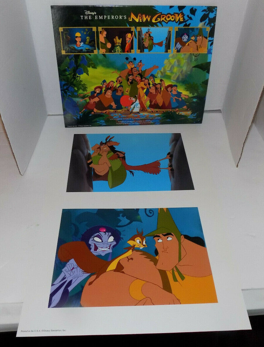 Disney's The Emperor's New Groove Exclusive Lithograph Portfolio Set Of Four 