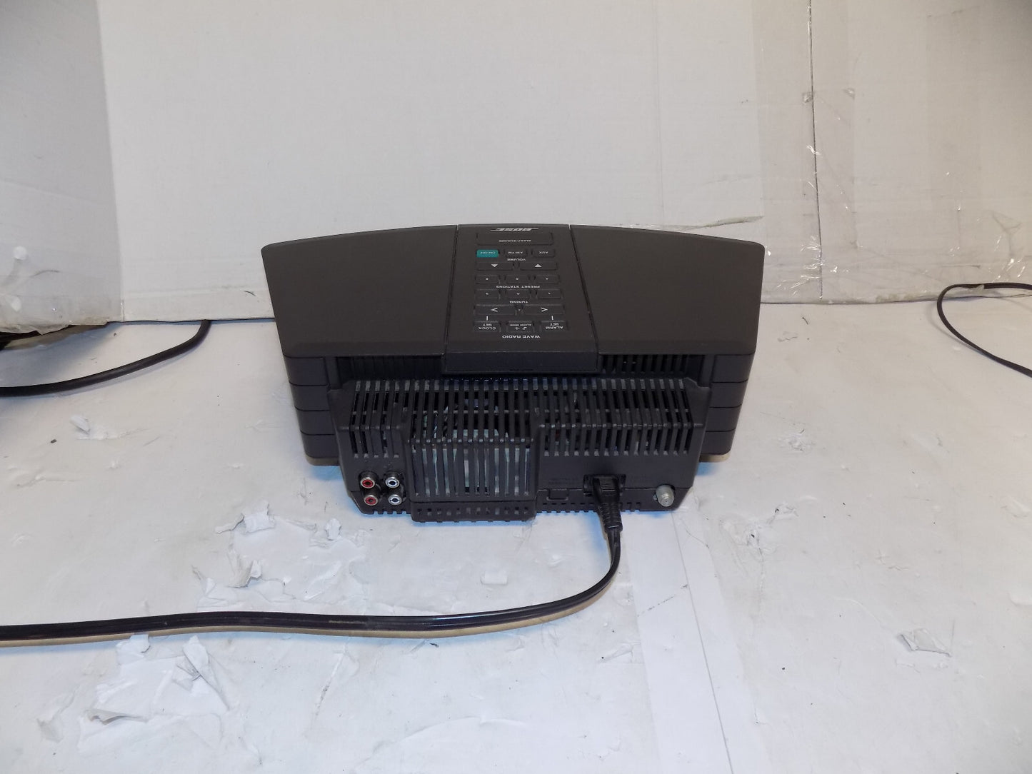 Bose Wave Radio AWR1-1W AM FM Clock Stereo Black NO REMOTE Works but No Display