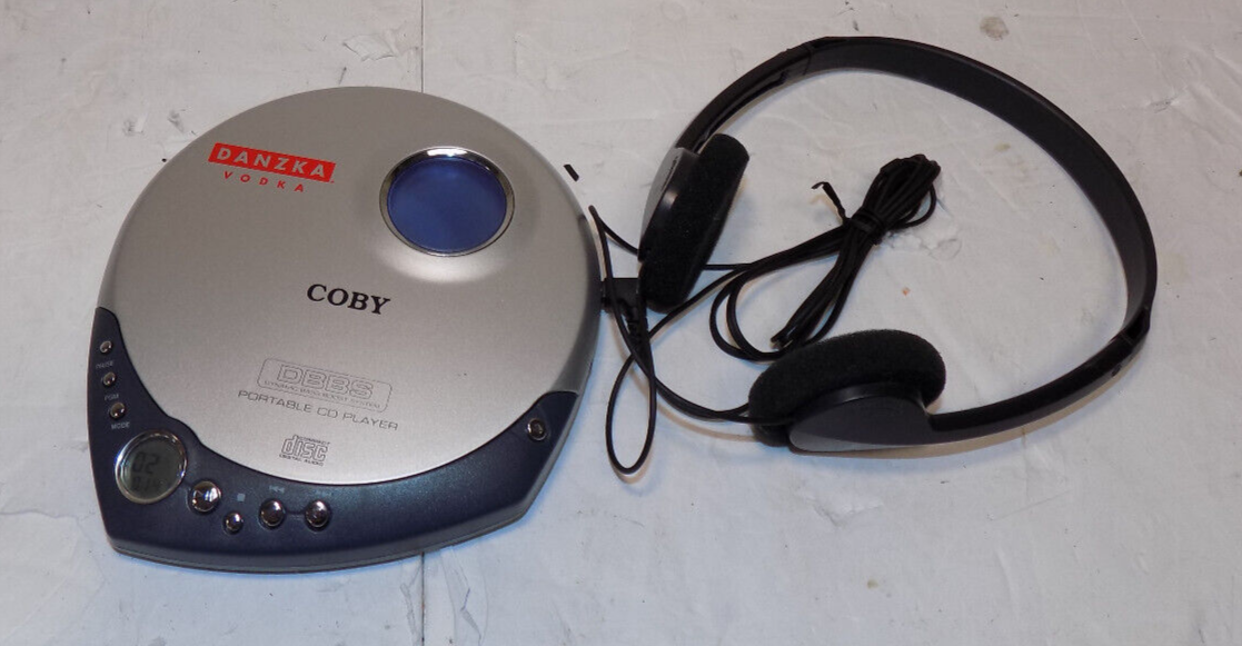 Coby Model CX-CD118 Portable Compact Disc Player With Headphones Danzka Promo