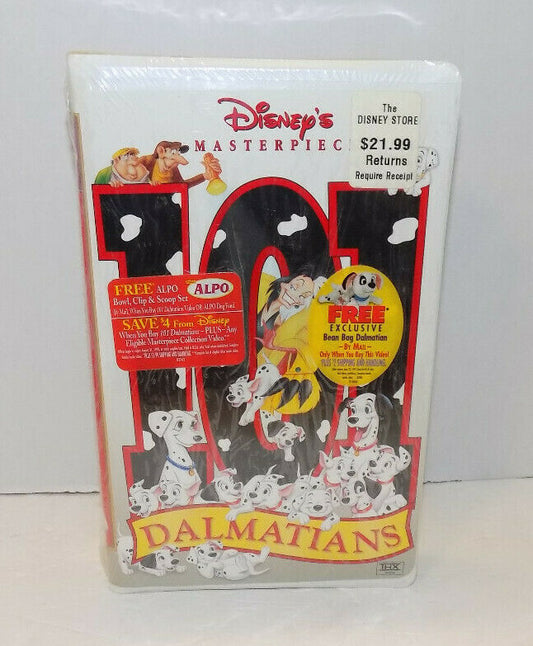 Walt Disney's Masterpiece 101 Dalmatians VHS Tape New Sealed Clamshell