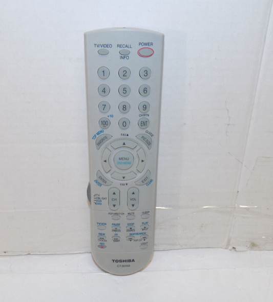 Toshiba CT-90159 Remote Control OEM 27HL85 30HF83 32HF73 32HL85 Tested Working