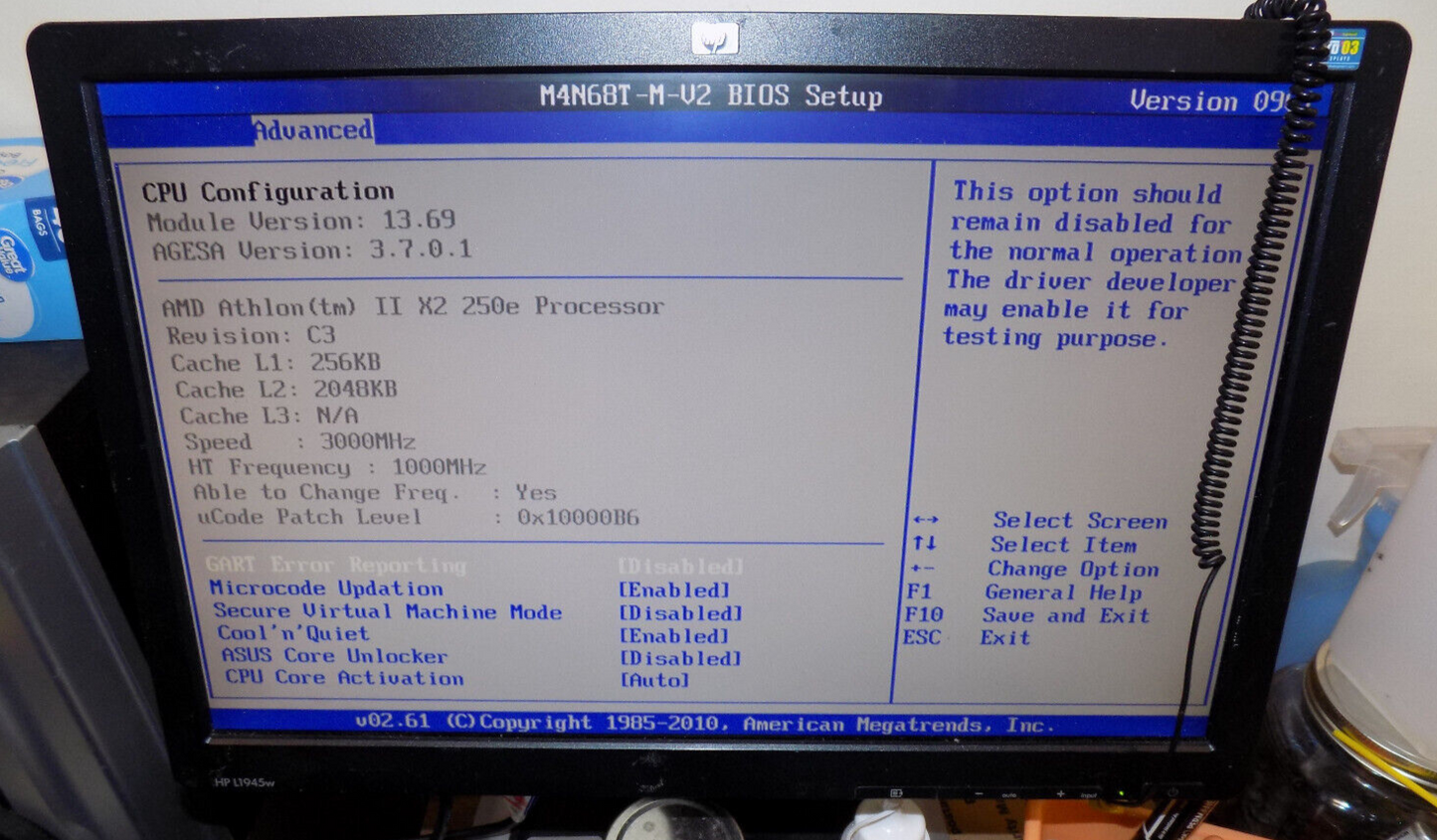 Custom Desktop Computer AMD Athlon x2 250e 2GB RAM No Hard Drive