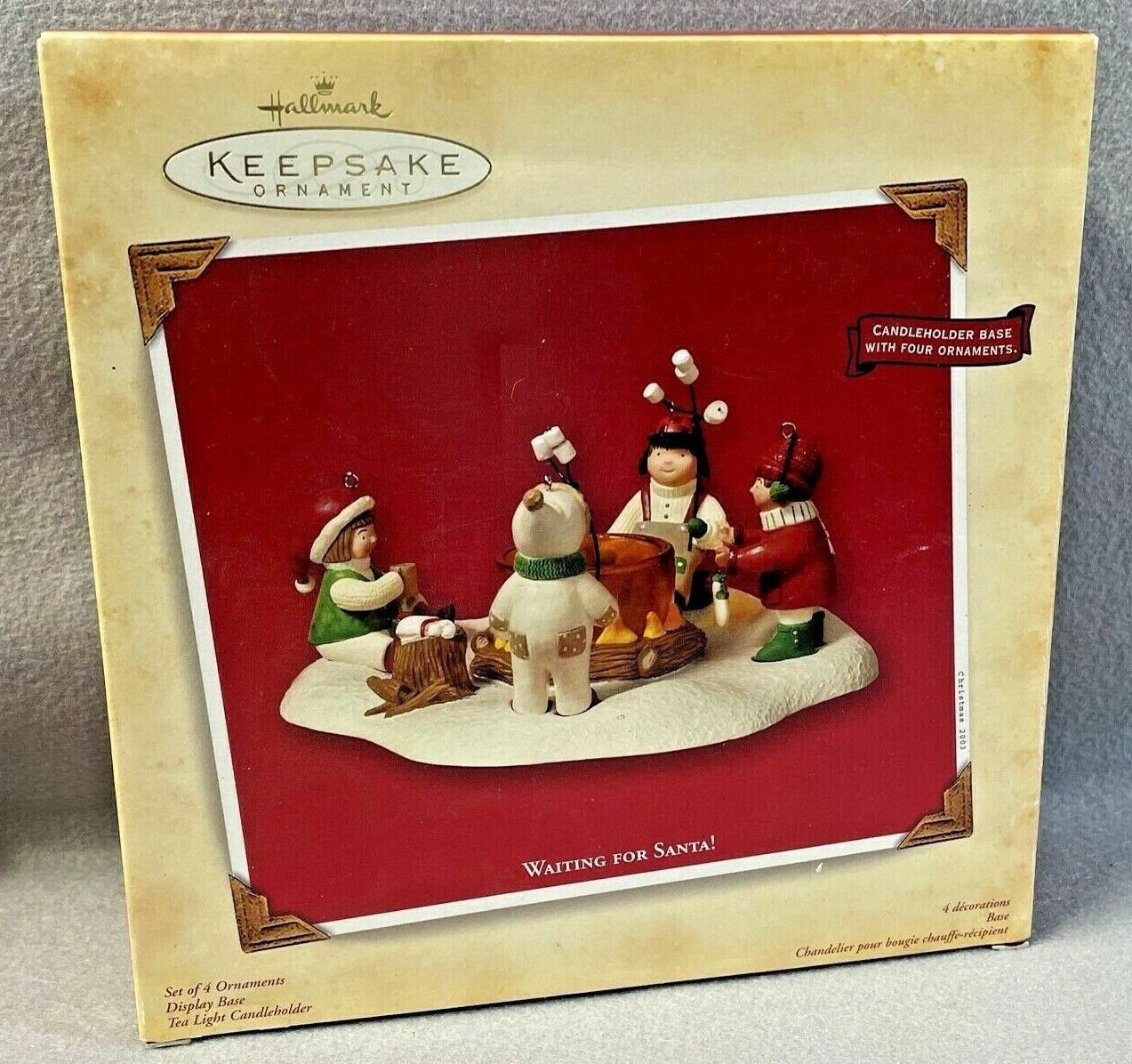 Hallmark Keepsake Ornament Waiting For Santa! Candle Holder Base 2003