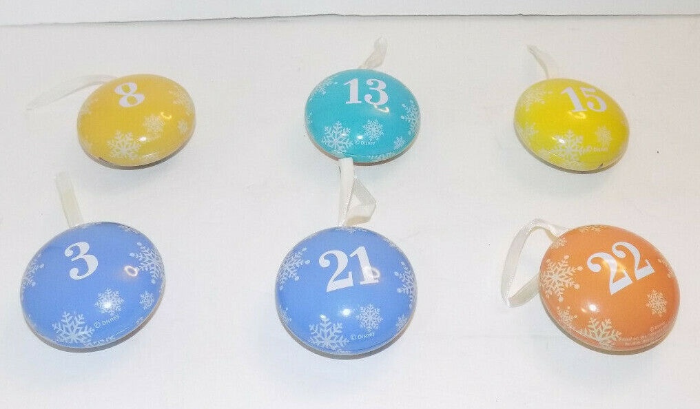 Hallmark Disney Count Down To Christmas Ornaments Lot Of 6