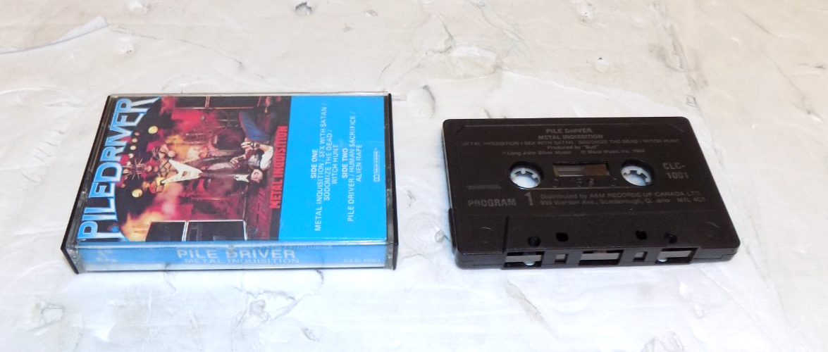PILEDRIVER Metal Inquisition Cassette Tape 80s Metal Thrash CLC-1001