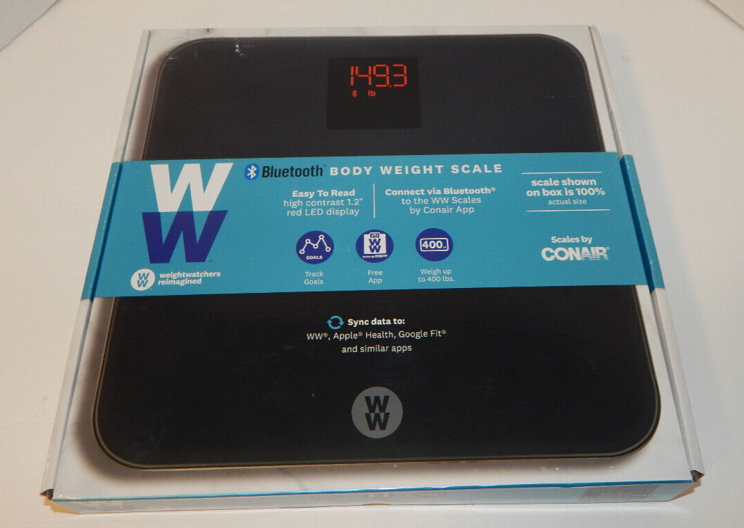 Weight Watchers WW Bluetooth Body Weight Scale by CONAIR New