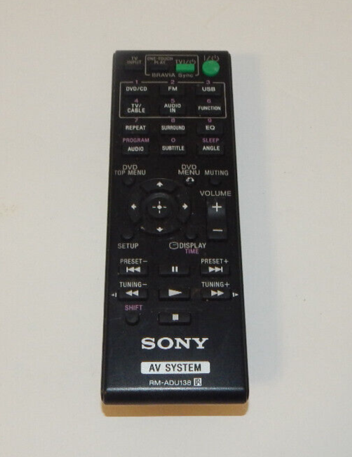 Sony RM-ADU138 AV System Remote for Sony DAV-TZ140 DAVTZ140 HBD-TZ140 HBDTZ140